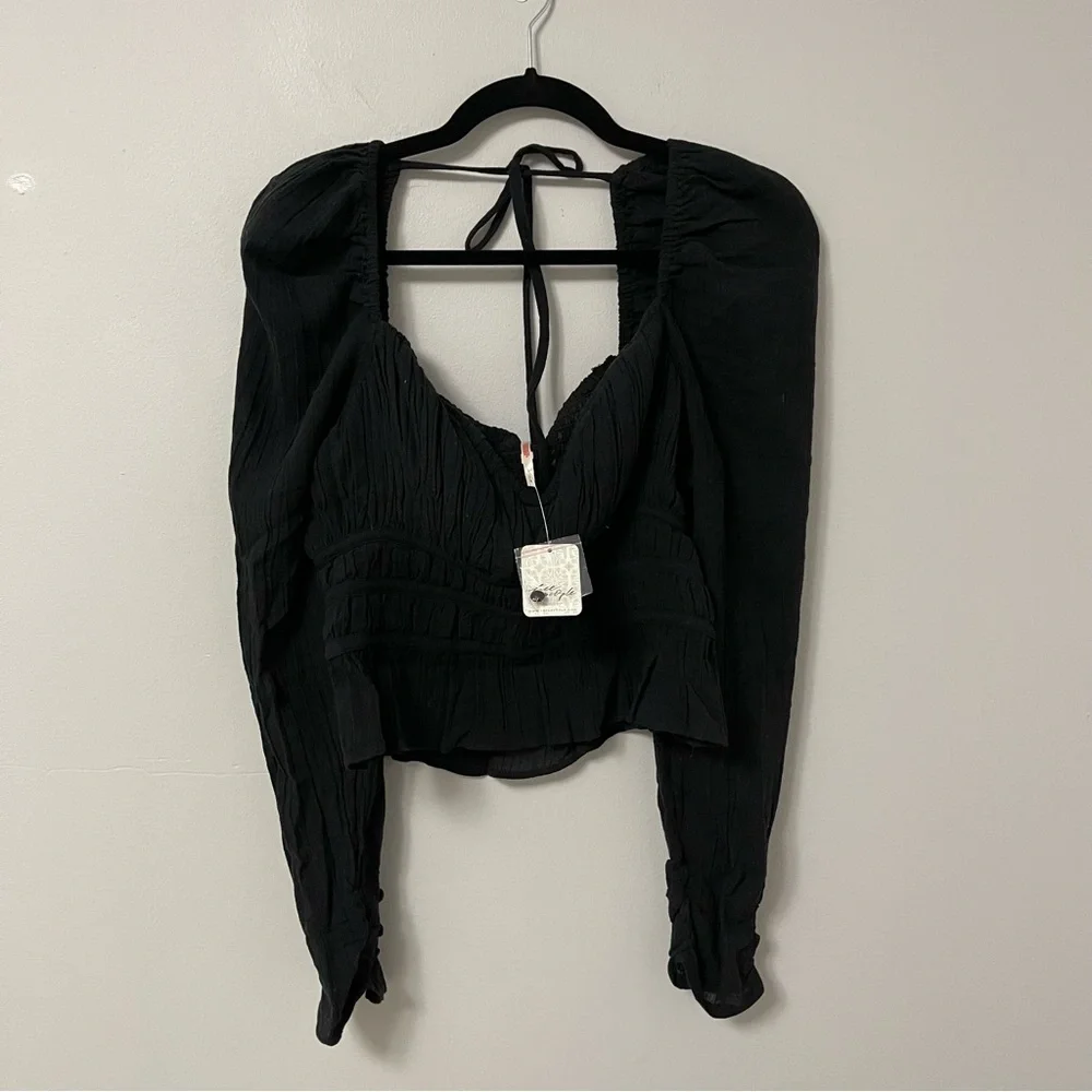 Free People Chloe Top in Black